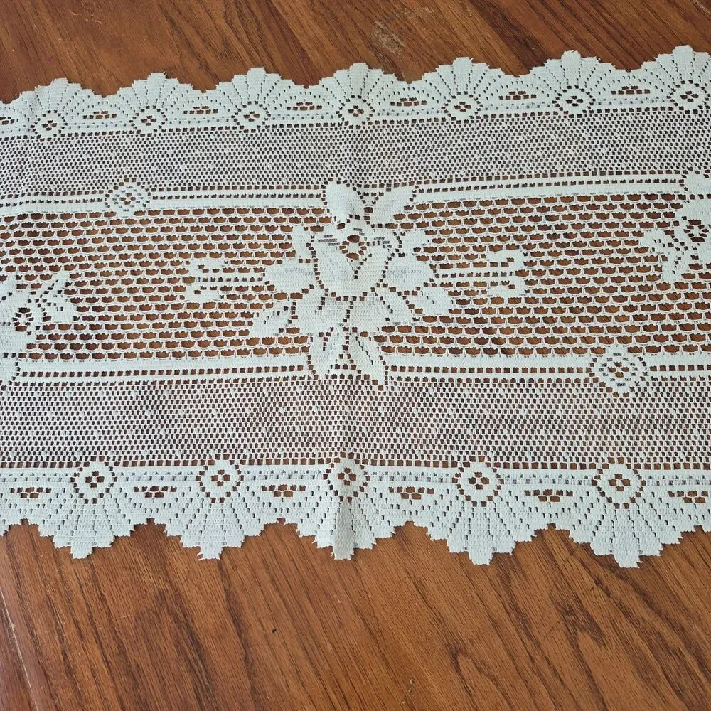 Lot of 9 Vintage Cottagecore White Cream Floral Lace Table Runners or Doilies